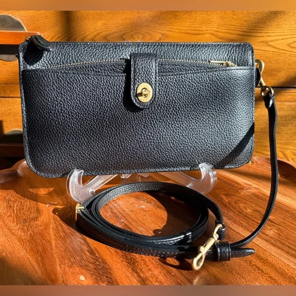 Coach Noa Pop Up Messenger Crossbody Black Leather C4816 - Picture 17 of 17